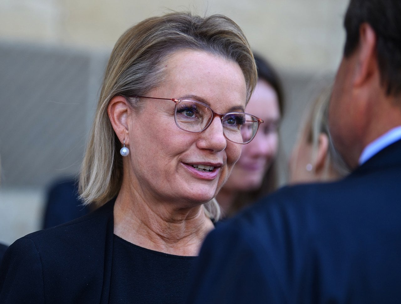 Opposition Leader Sussan Ley at a memorial service for Liberal MP Katie Allen.