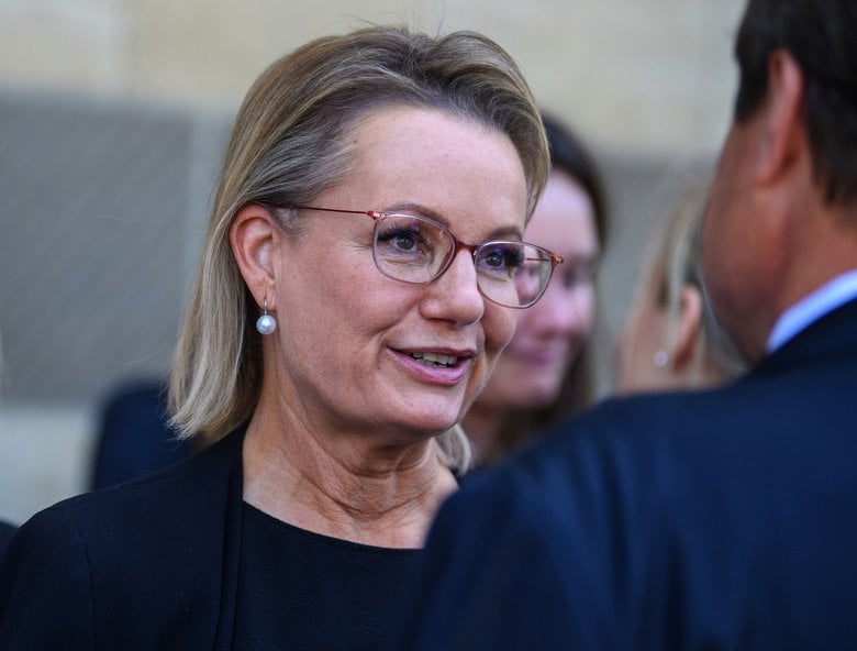 Opposition Leader Sussan Ley at a memorial service for Liberal MP Katie Allen.