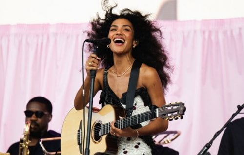 Oliva Dean on stage. 